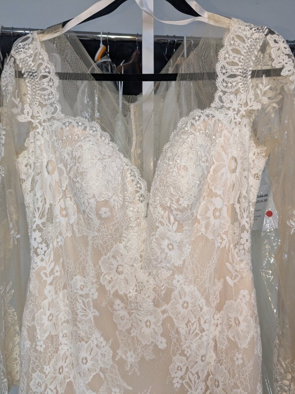 NWOT Allure Bridal Wedding Dress – Size 14 – Champagne/Gold/Nude/Ivory – Sample - Picture 4 of 10